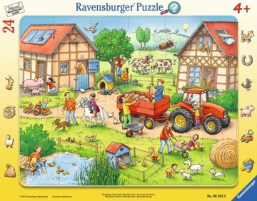 Puzzle ramkowe 24 elementy. Moja mała farma