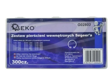 Zestaw pierścieni wewnętrznych Seeger'a 300szt GEK