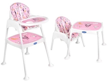 Стульчик для кормления, стол, журнальный столик, стульчик 3 в 1, розовый