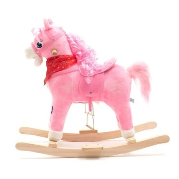 46436 ЛОШАДЬ-КАЧАЛКА СО ЗВЕЗДОЙ МЕЛОДИИ С ШАРФОМ