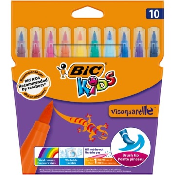 Фломастери Kids Visaquarelle BIC 10 кольорів