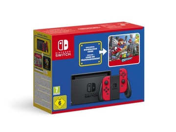 Konsola Nintendo Switch czerwona limitowana Super Mario Odyssey