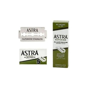 Бритвенные лезвия Astra Superior Platinum двойные лезвия 100 шт.