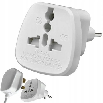 ADAPTER PRZEJŚCIÓWKA GNIAZDO UK ANGLIA WTYK PL