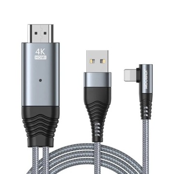 Kabel USB-A-Lightning-HDMI Joyroom srebrny 3 m