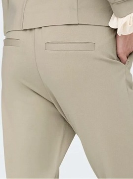 ONLY Spodnie materiałowe Poptrash 15115847 Beżowy Slim Fit