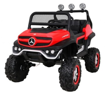 Mercedes Benz Unimog детский Off-road Красный + 4х4 Привод + Пульт + Сумка