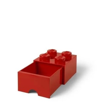 LEGO КОНТЕЙНЕР С ЯЩИКОМ КИРПИЧ 4 КРАСНЫЙ