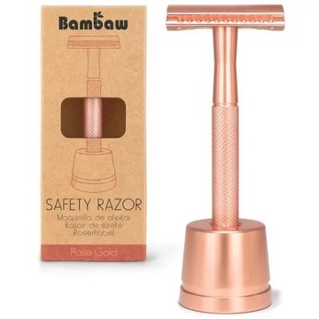 Bambaw, многоразовая бритва, РОЗОВОЕ ЗОЛОТО
