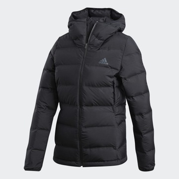 Kurtka zimowa damska adidas Helionic Hooded Down puchowa ciepła czarna M