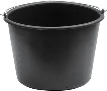 WIADRO BUDOWLANE 12L WIADRA PLASTIKOWE GOSPODARCZE Z LEJKIEM CZARNE MOCNE