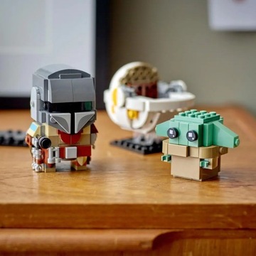 LEGO BrickHeadz 75317 Подарок ребенку «Мандалорец и Звездные войны» БЫСТРО!