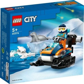 LEGO City 60376 Skuter śnieżny badacza Arktyki + torba papier Lego mała r.S