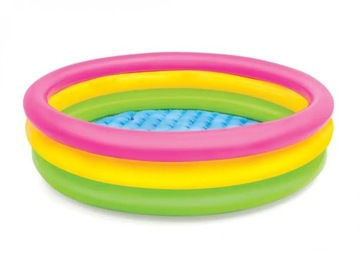 Детский садовый бассейн Intex Rainbow 114x25см