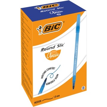 Шариковая ручка BIC Round Stic с колпачком, синяя, 1 шт.