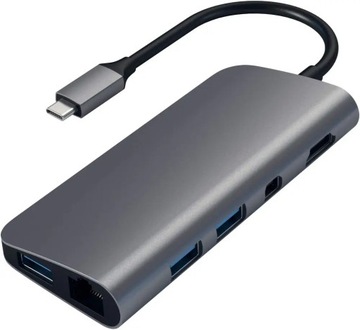 Satechi Type-C Multimedia Adapter aluminiowy multimedialny USB-C space gray