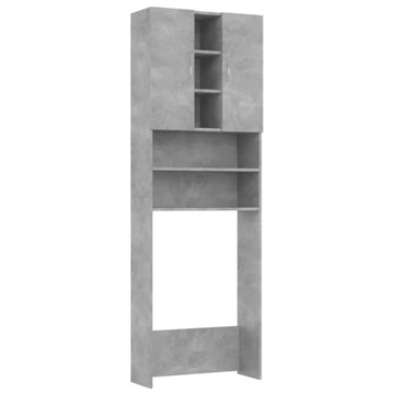 Шкаф для стиральной машины, бетонно-серый, 64 x 25,5 x 190 см