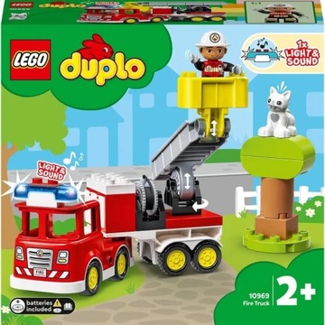 LEGO Duplo Fire Department Car Пожарная машина (10969) Большие кирпичи для 2, 3, 4