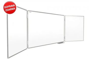 Tablica szkolna tryptyk 120x180/360 suchościeralna magnetyczna biała