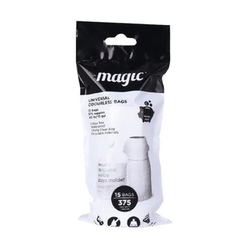 Magic Kosz na zużyte pieluchy - biały (na 25 pieluch) + worki
