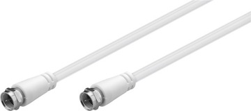 Kabel antenowy SAT Wtyk F /Wtyk F 10m biały Goobay