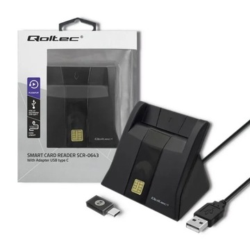 QOLTEC SMART ID ЧИП-КАРТРИДАТЕЛЬ, USB | ПОДКЛЮЧИ И ИГРЫ | ВЕРТИКАЛЬНЫЙ