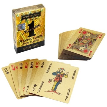 WADDINGTONS NO.1 GOLD DECK ZŁOTA TALIA 54 KARTY