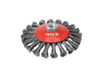 SZCZOTKA TARCZOWA 125MM Z GWINTEM INOX YATO