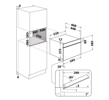 Микроволновая печь WHIRLPOOL W6 MD 440 NB