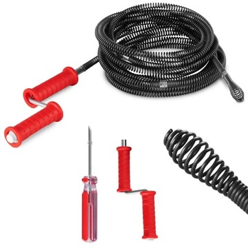 Spirala żmijka udrażniacz sprężyna kanalizacyjna hydrauliczna do rur ręczna