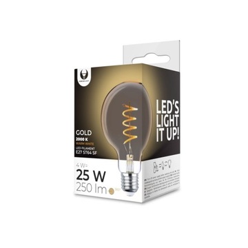 Żarówka LED Filament E27 G95 4W 230V 2000K OZDOBNA