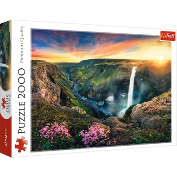 Trefl Puzzle Wodospad Haifoss Islandia 2000 elementów