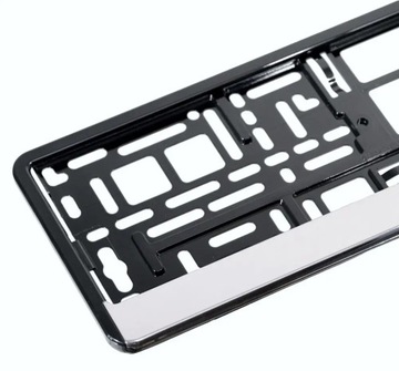 РАМКА ДЛЯ НОМЕРНЫХ ЗНАКОВ, СЕРЕБРЯНАЯ ГЛЯНЦЕВАЯ