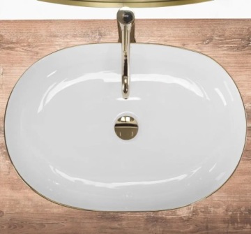 CLEO WHITE GOLD EDGE Настольная раковина - REA