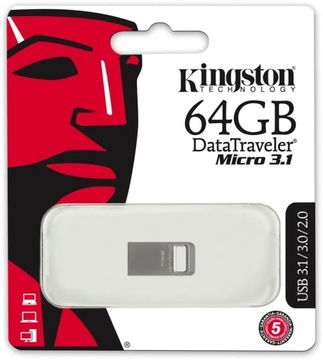 МИНИ-ПЕРЕВОД KINGSTON DTMC3 64 ГБ USB 3.1 МЕТАЛЛ