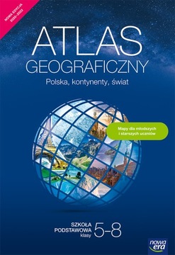 Atlas geograficzny 5-8 Polska, kontynenty UŻYWANY