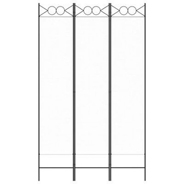 Ширма 3-панельная, белая, 120х200 см, ткань