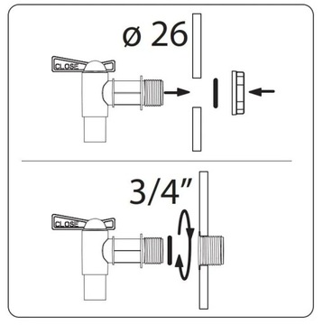 ЛЕНТА, СЛИВНОЙ КРАН 3/4, ЛЕНТА для бочки с дождевой водой, ЛЕНТА для МАУЗЕРА