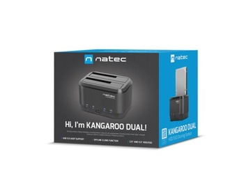 Док-станция Natec Kangaroo Dual SATA 2,5 дюйма + 3,5 дюйма для жестких дисков/твердотельных накопителей