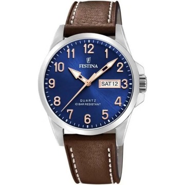 Klasyczny zegarek Festina na brązowym pasku F20358/B Classic