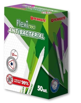 Długopis PENMATE Flexi Trio JET GREEN niebieski op.50szt