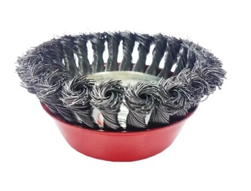 ПРОВОЛОЧНАЯ ЩЕТКА 125 мм M14, СКРУЧЕННАЯ СТАЛЬНАЯ ПРОВОЛОКА