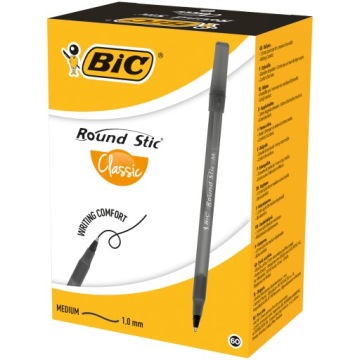ШАРИКОВАЯ РУЧКА BIC ROUND STIC CLASSIC 1 ММ, ЧЕРНАЯ