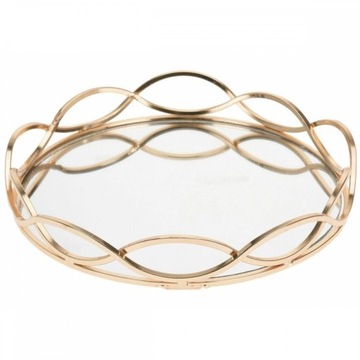 ПОДНОС с ЗЕРКАЛОМ Подставка для торта украшения ЗОЛОТАЯ Свеча 23см