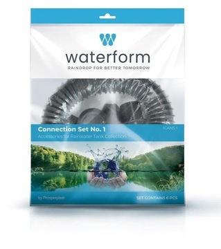 КОМПЛЕКТ ЧЕРНЫХ ЖЕЛОБОВ ДЛЯ РЕЗЕРВУАРОВ ДЛЯ ДОЖДЕВОЙ ВОДЫ Waterform