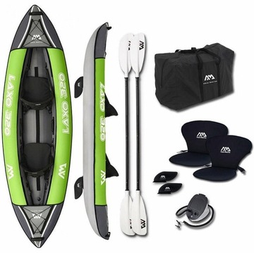 Надувной каяк Aqua Marina Laxo 320 -12,6 серый/зеленый