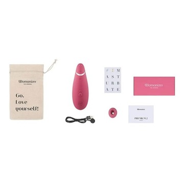 Стимулятор клитора Womanizer Premium 2 Малиновый