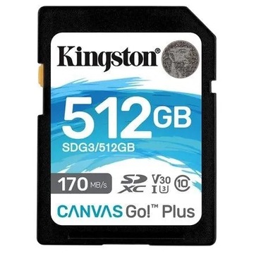 Карта памяти KINGSTON Canvas Go! Плюс SDXC 512 ГБ