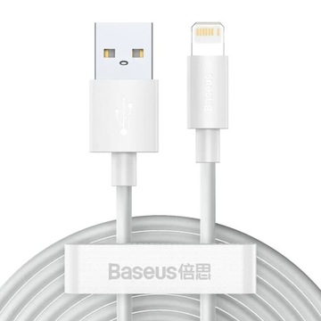 BASEUS MOCNY KABEL USB DO LIGHTNING IPHONE IPAD PRZEWÓD 2.4A 1.5M 1szt