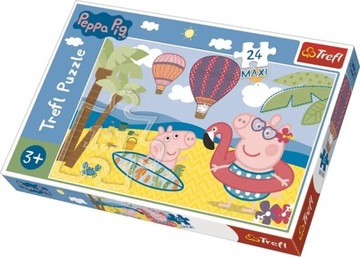 Puzzle Trefl MAXI 24 elementów Puzzle 24 Maxi Świnka Peppa na wakacjac